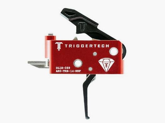 TRIGGERTECH AR15 Diamond Flat Trigger Two Stage, gerades Züngel