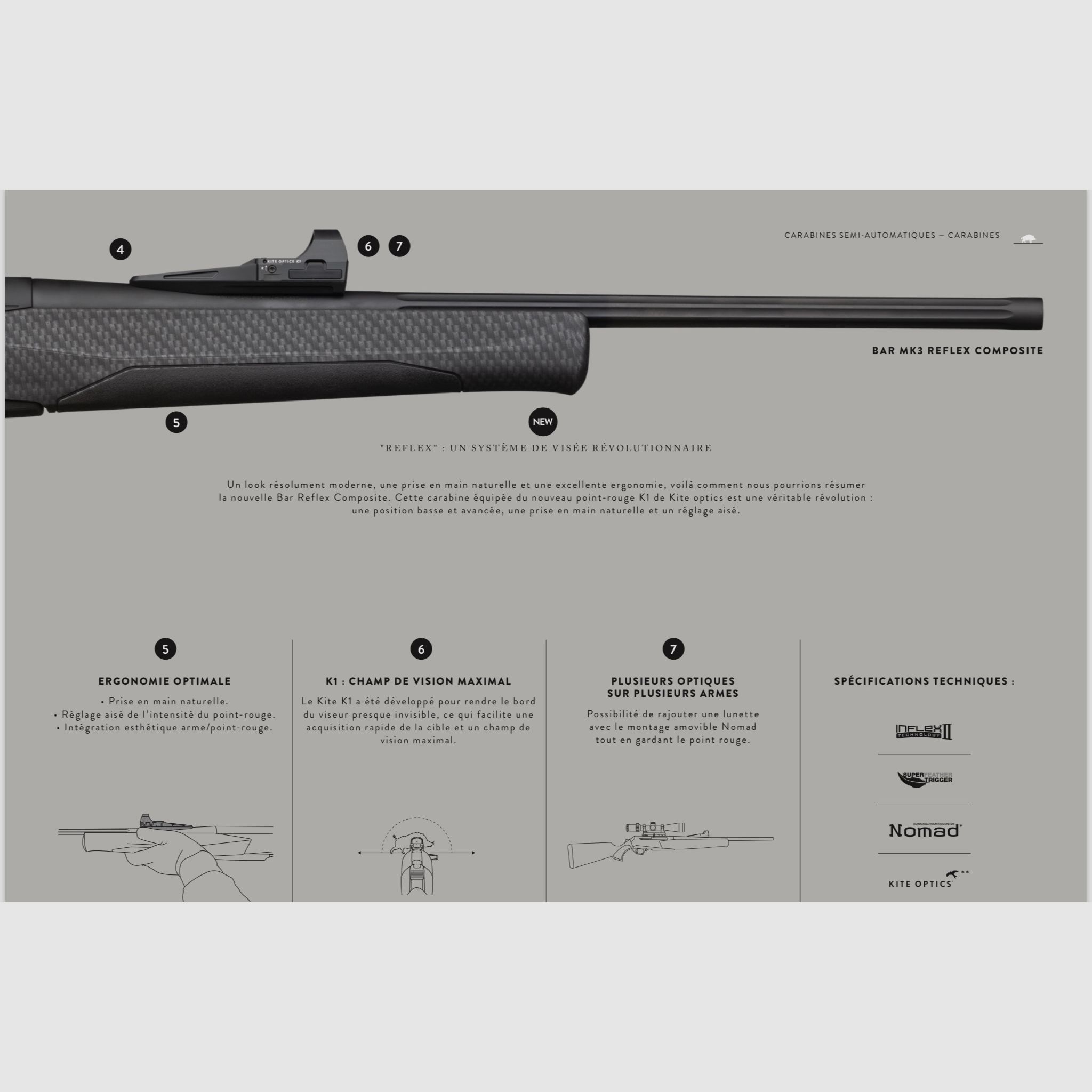 BROWNING / CARABINE SEMIAUTO – RIARMO LINEARE – A LEVA / TUTTI I MODELLI, immagine 3 di 16