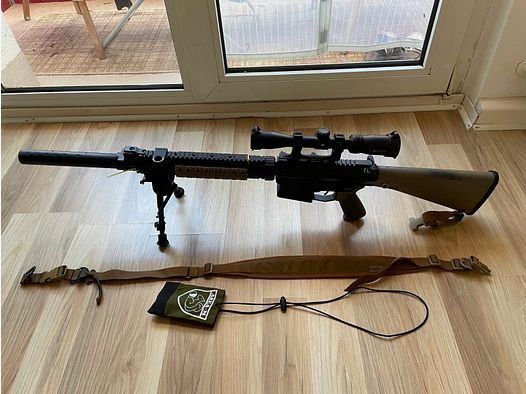 Airsoft Begadi EC25 MCC with scope and carrying case