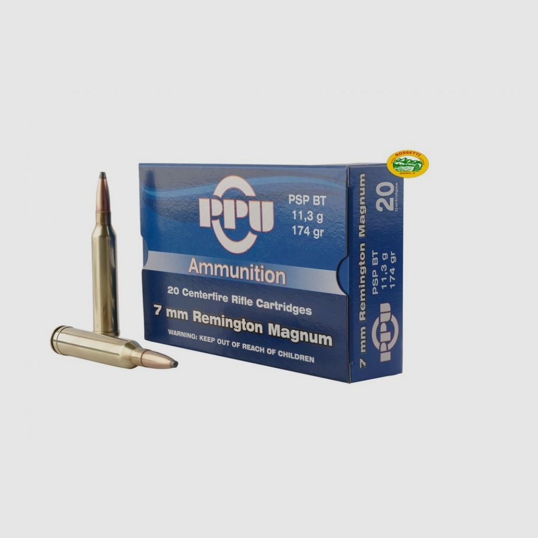PPU PRVI PARTIZAN Munition Kal. 7 mm Rem. Mag. 174 gr. SP