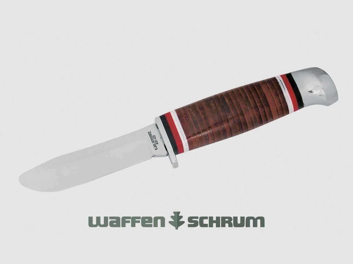 Couteau de chasse Herbertz Aisi poignée en cuir longueur de lame 8cm - couteau pour enfants