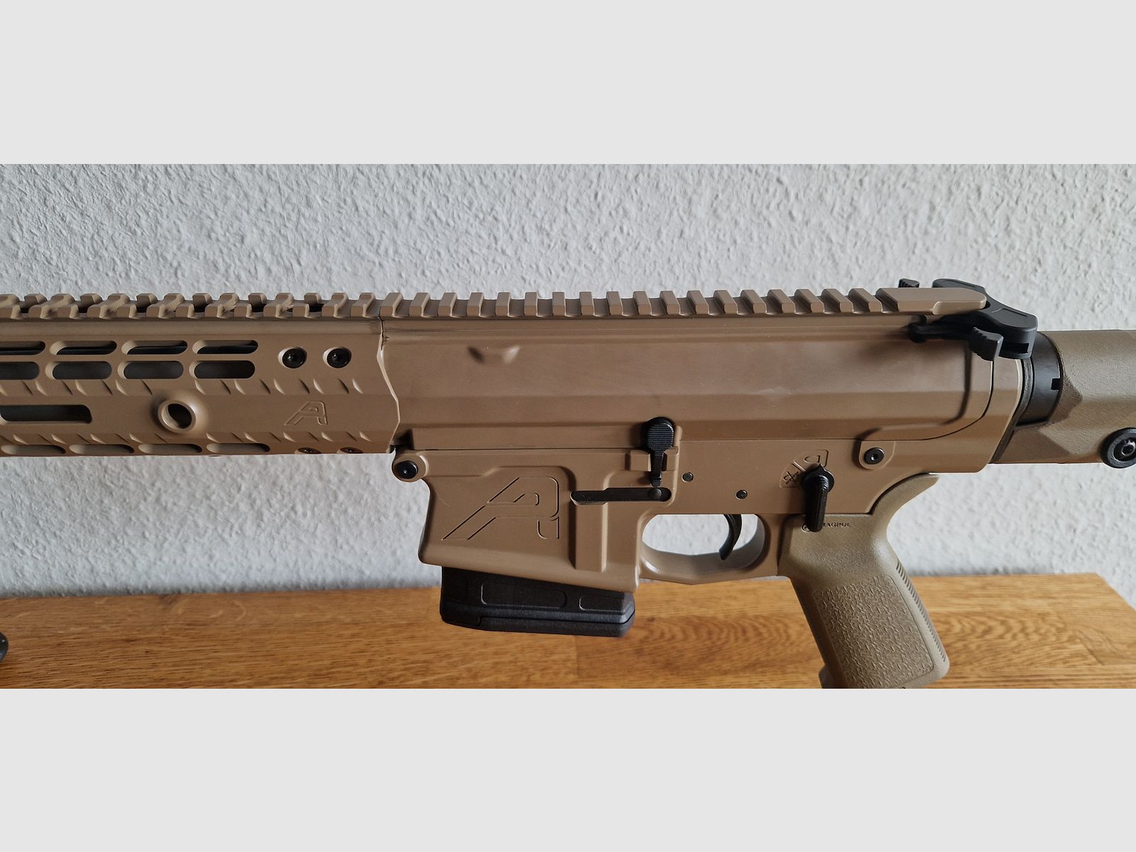 Aero Precision M5E1 FDE with stainless steel barrel in .308 Win (AR10, AR-10, Cerakote, Magpul)