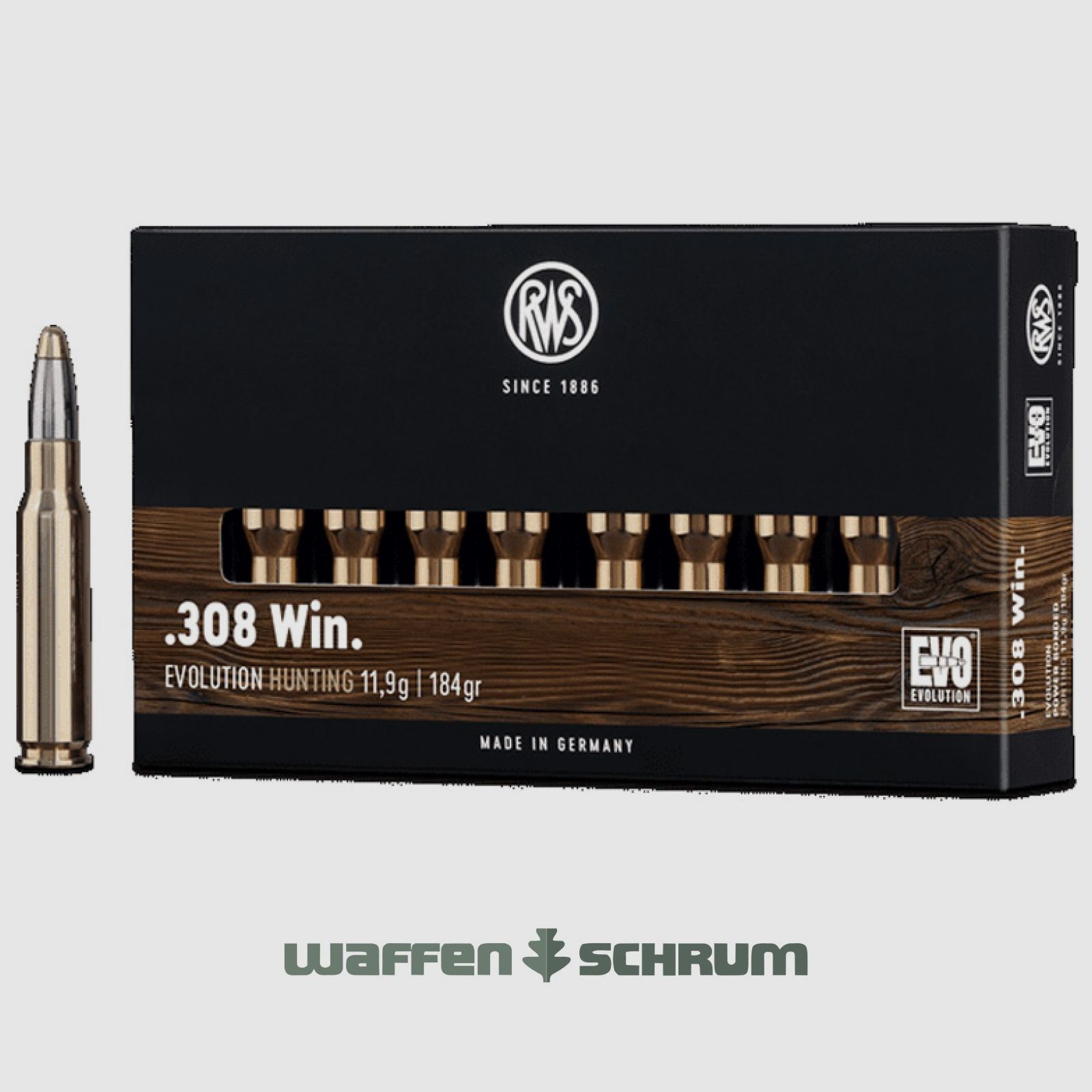 RWS EVO 11,9g - 184gr .308Win