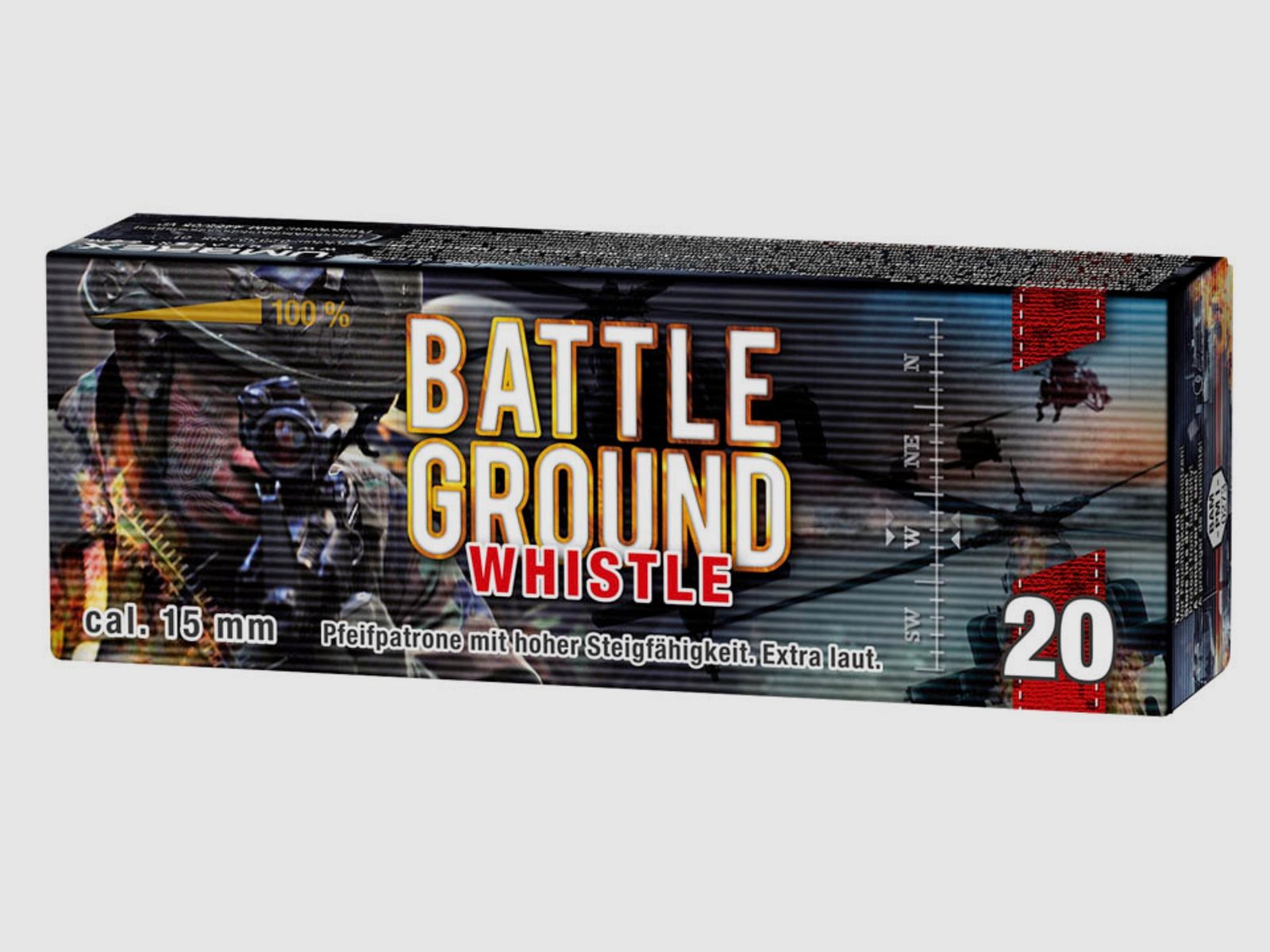 Umarex 4.1596 Battle Ground Pfeifpatronen hohe Steigfähigkeit extra laut 20 Stück Pyro