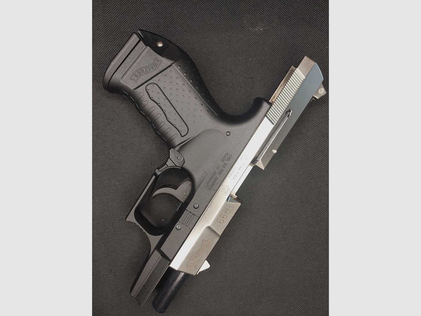 Walther P99 Schreckschuss Pistole 9mm P.A.K. bicolor Nickel (PTB 762) P 99