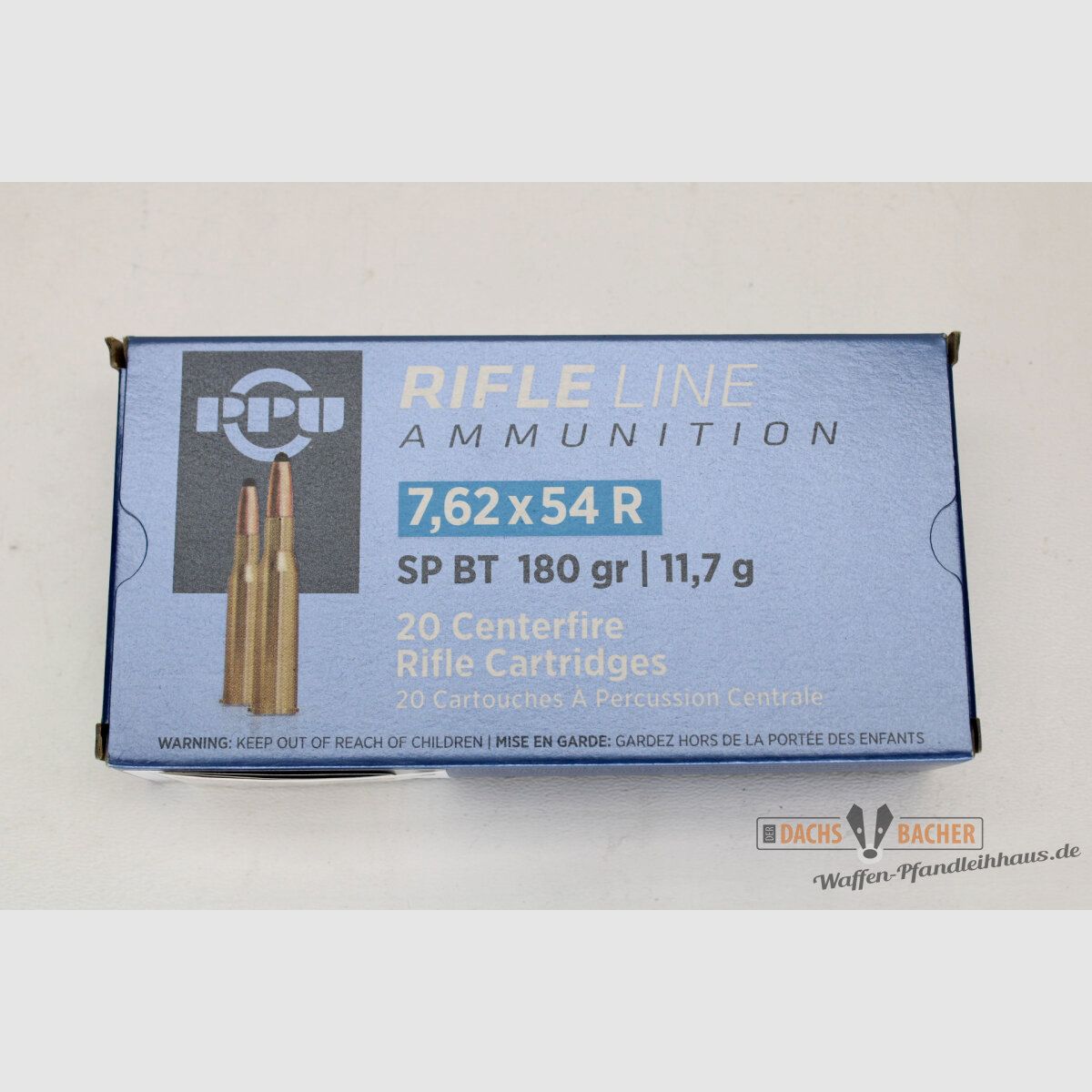 PPU Privi Partizan 7,62x54R 11,7g/180gr SP Teilmantel 20 Schuß