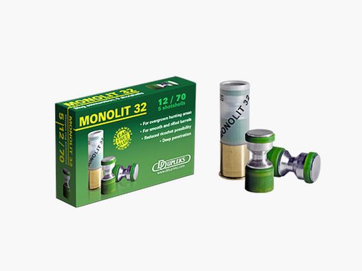 DDupleks Monolit 32 01-01222 12/70 32g Flintenlaufgeschoss Bleifrei 5Stk.