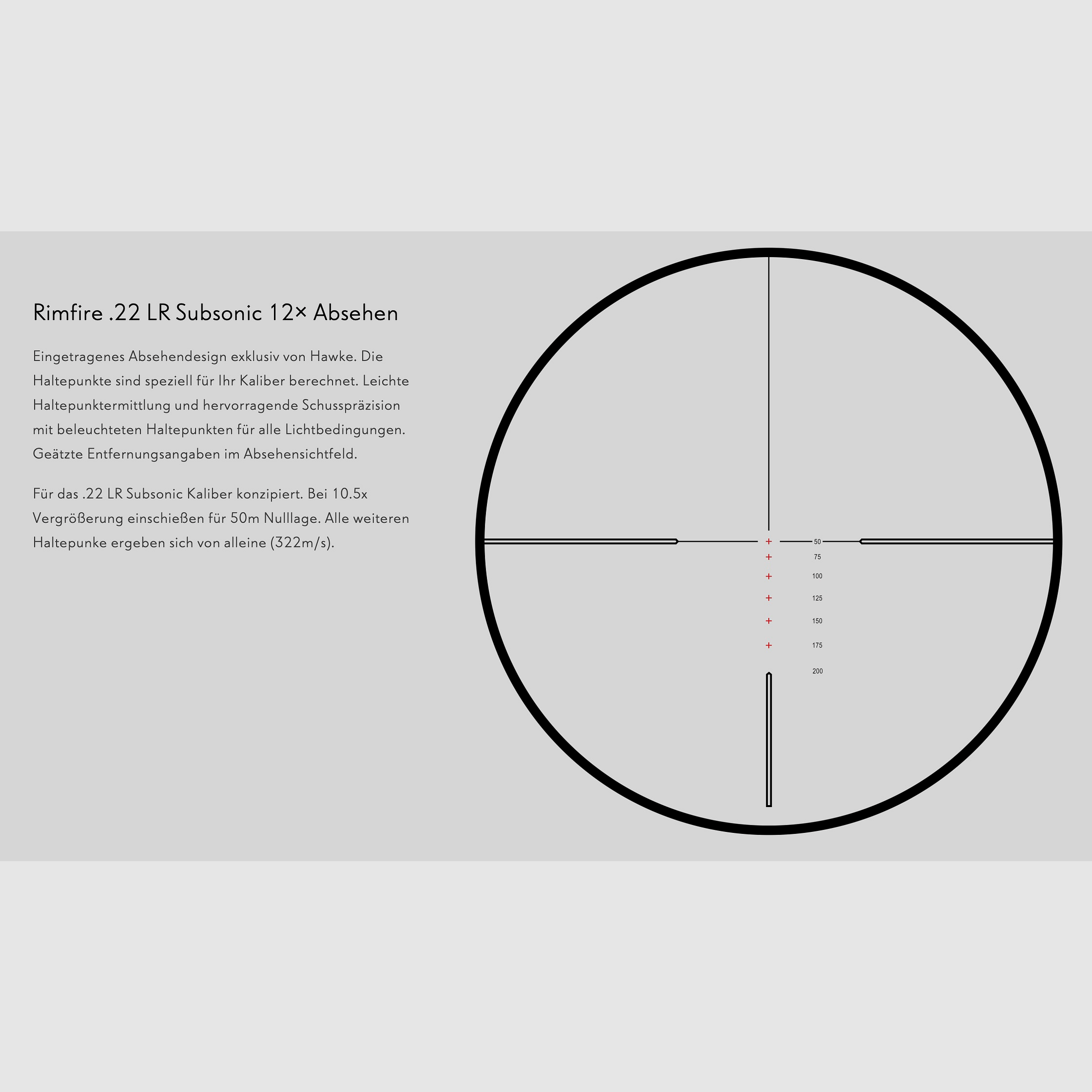 HAWKE 14251 Zielfernrohr VANTAGE 4-12x50 RIMFIRE 22 SUBSONIC Leuchtabsehen