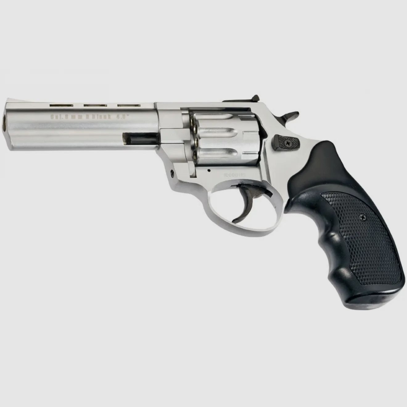 ZORAKI R1 4.5" Chrome Mat 9mm R.K. revolver d'alarme dans le style des revolvers classiques Smith & Wesson