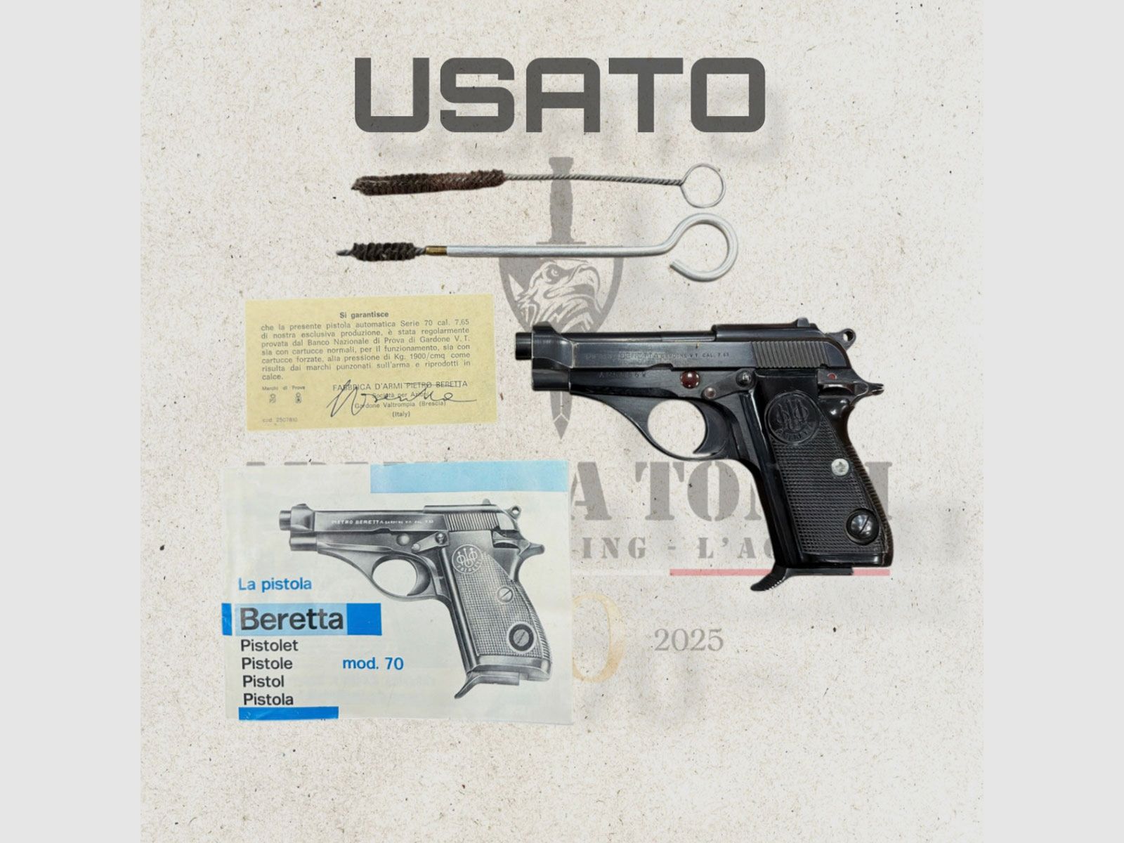 USED – PISTOL – BERETTA MOD. 70 cal. 7.65, image 3 of 4