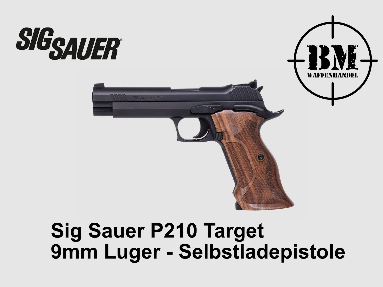 Sig Sauer P210 Target 9mm Luger - Pistolet samopowtarzalny typu match, zdjęcie 1 z 11