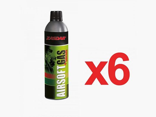 Airsoft Gas Zasdar 750 ml. in Box mit 6 Stk.
