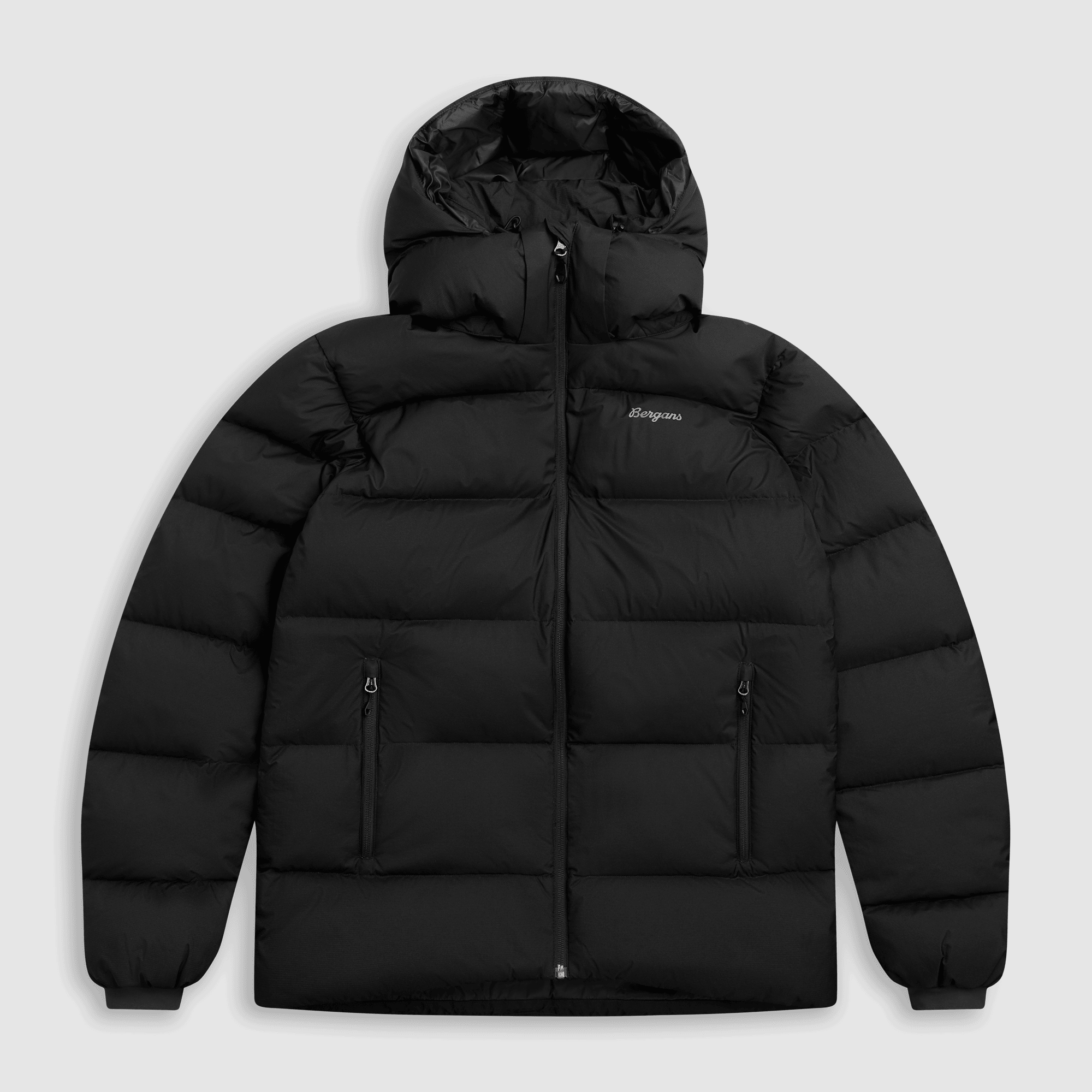 Bergans Lava Warm Down Jacket met Kap voor Mannen Zwart/Grijs M