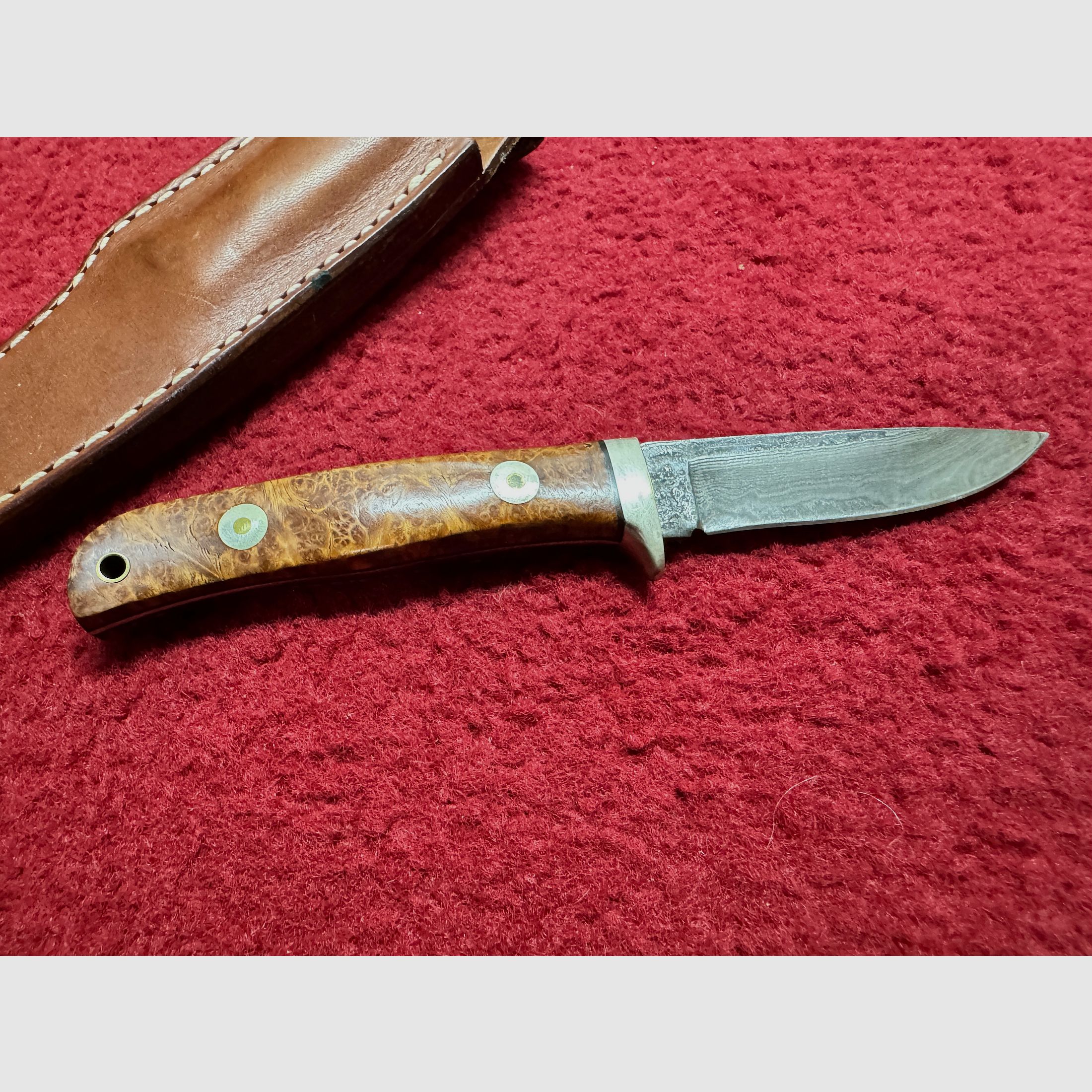 Peter Herbst / Herbertz Damast Jagdmesser – 512 Lagen Handgeschmiedet – Rarität Nr. 123008