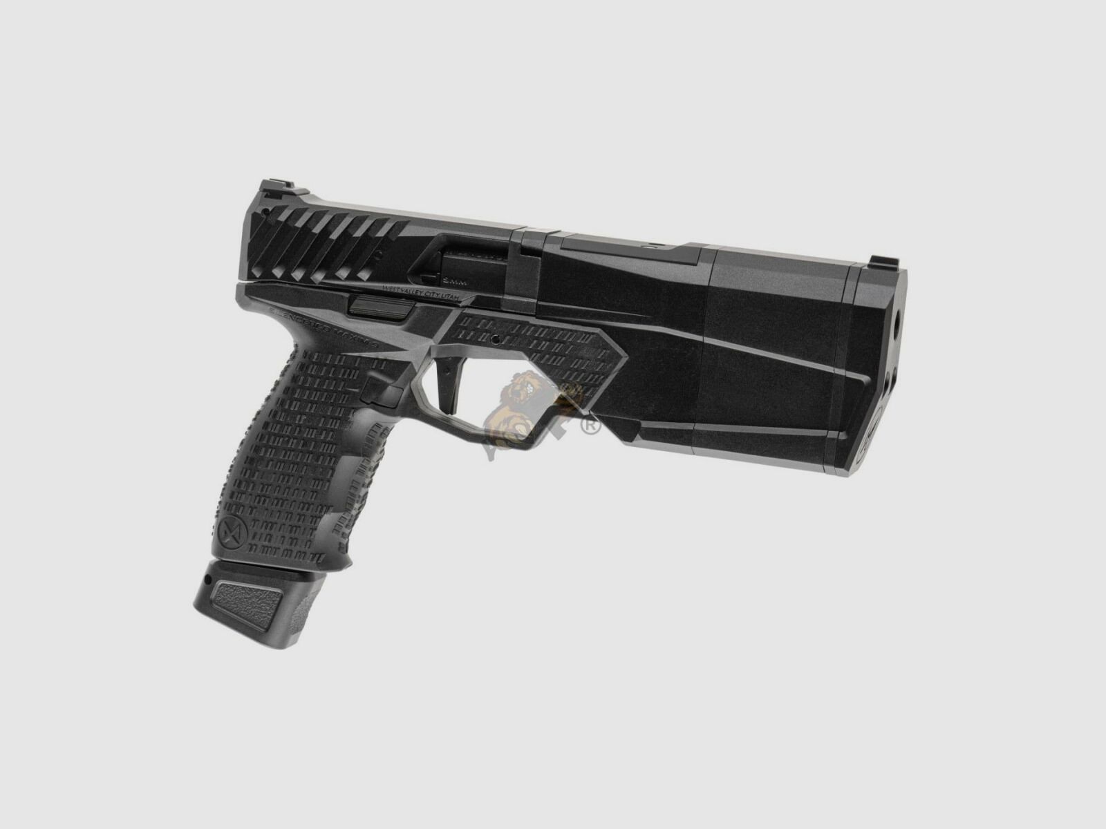 SilencerCo Maxim 9 CO2 Blowback Airsoft Pistol in Nero di Krytac