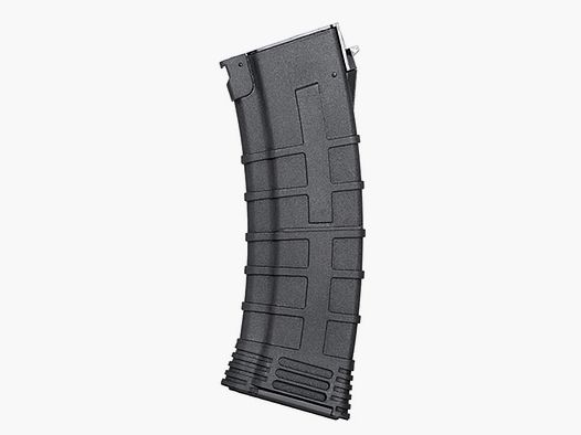 130rds AK74 Reinforced Polymer Midcap Magazin, Schwarz