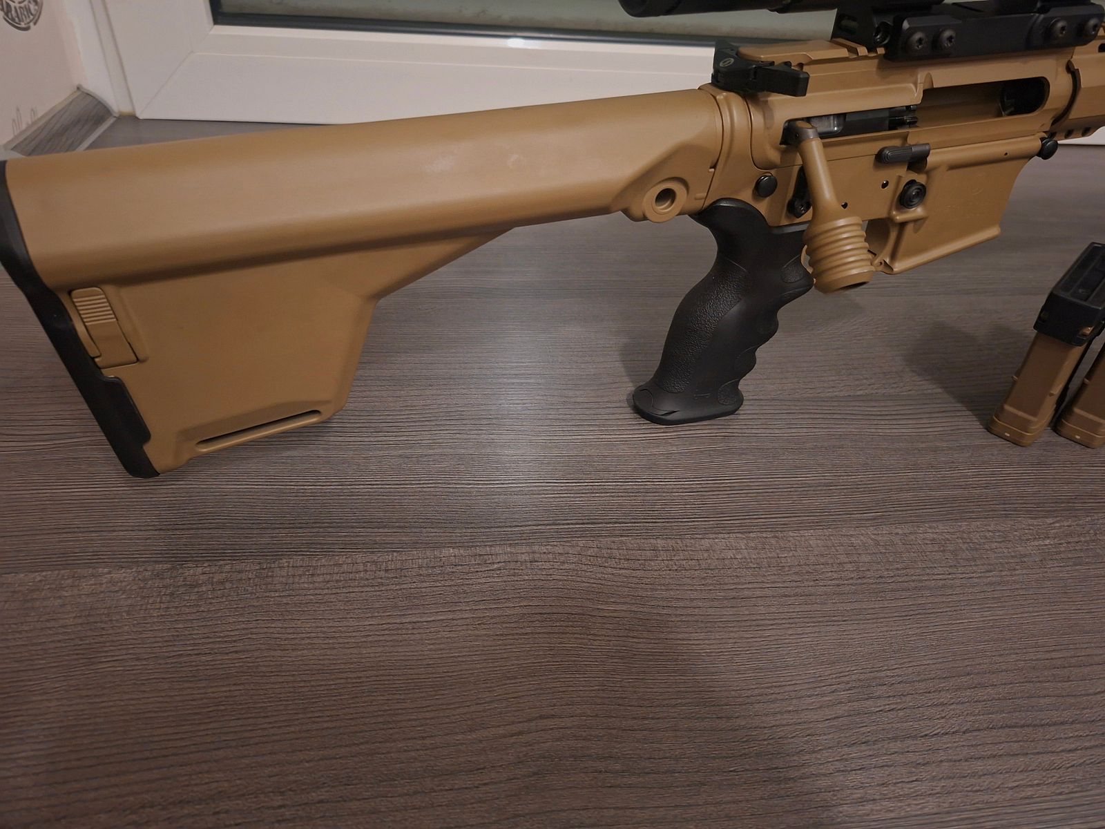 Schmeisser SP15 LMR, straight pull repeater, AR15 on yellow firearms ownership certificate, as new, RAL8000