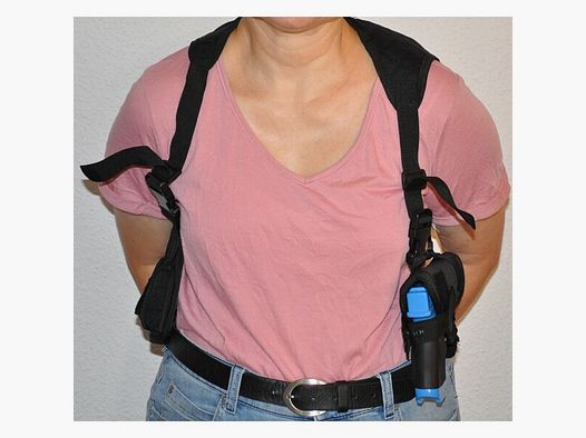 Schulterholster Schwarz für Rechts- und Linkshänder