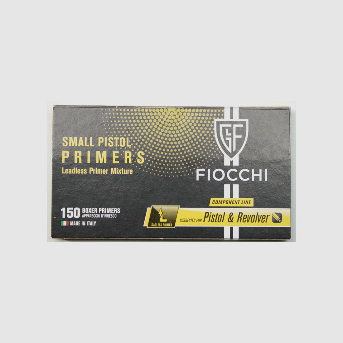 150 x FIOCCHI BOXER Zündhütchen Small Pistol 4,45mm S.P. > ZETAPI Schwermetall FREI GREEN NEU 150St