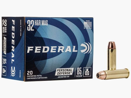 Federal Personal Defense .32 H&R Mag. 85GR JHP 20 cartouches