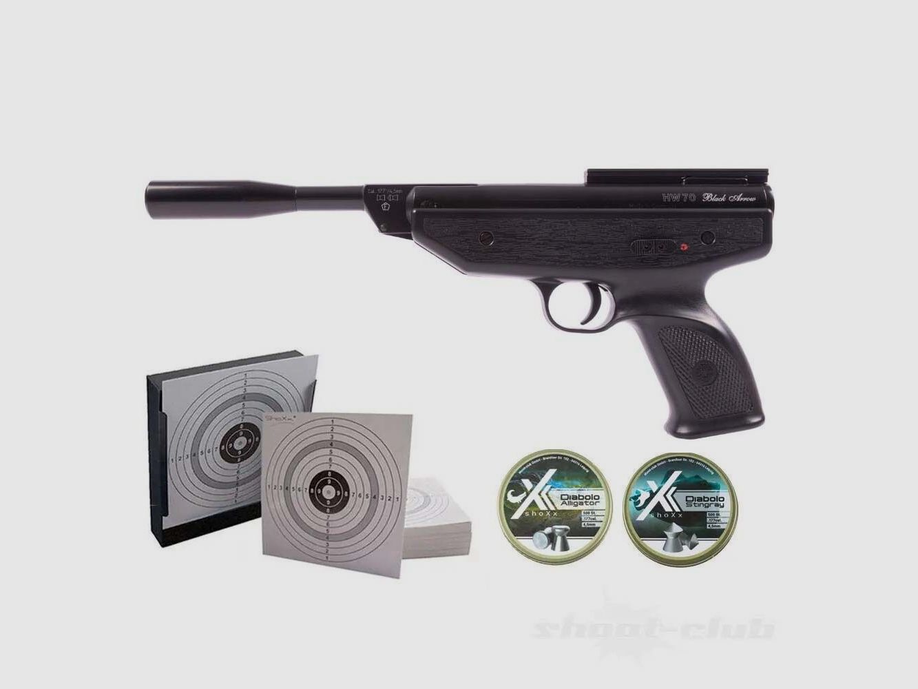 Weihrauch HW 70 Black Arrow GZ Kal. 4,5 mm im Set