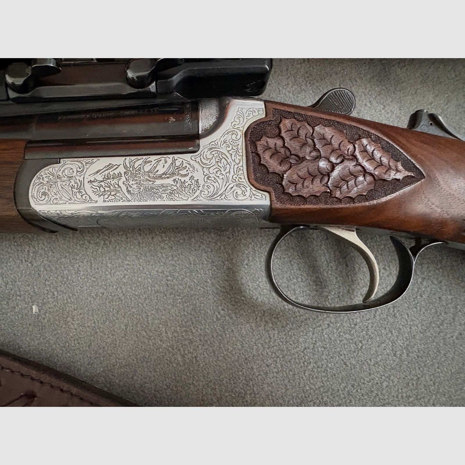 Kipplaufbüchse Sabatti 98, inkl. Optik, Waffenkoffer und Munition