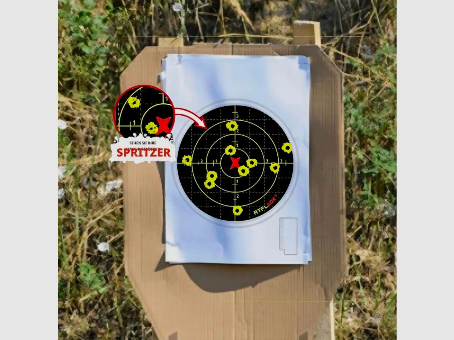 Nowe tarcze celownicze Spaltter są dostępne 10,2cm×10,2cm do wiatrówek / pistoletów pneumatycznych i Softair!, zdjęcie 2 z 4