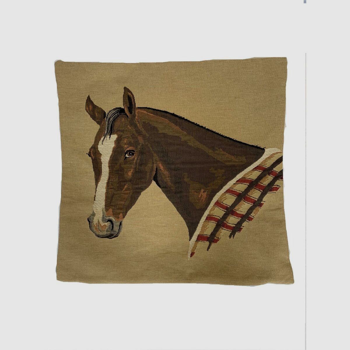 Coussin Lovergreen Motif Coussin Tête de cheval Alezan Tête sur le côté gauche