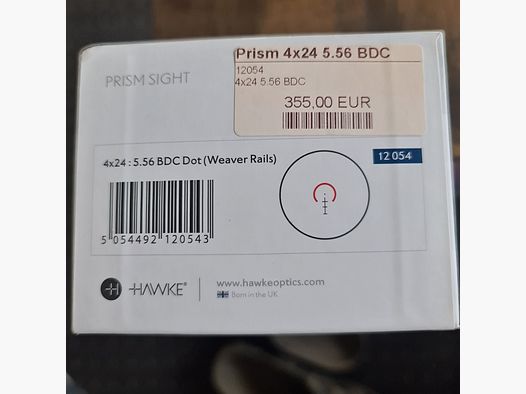 Hawke Prism Sight 4x24 Rotpunktvisier 5.56-Dot