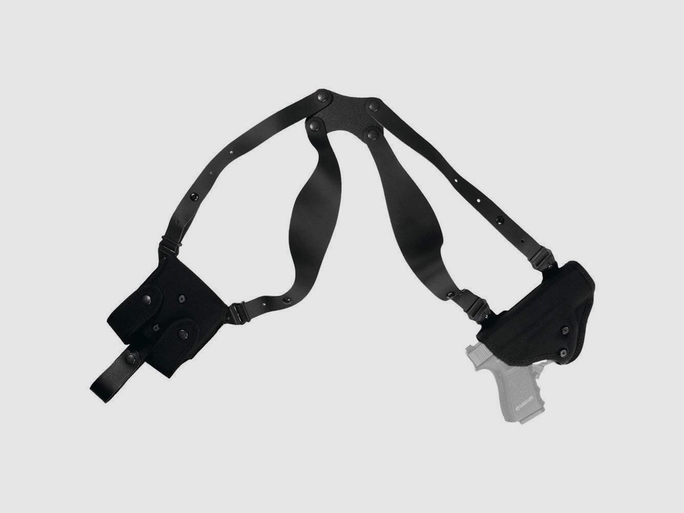 Cordura Schulterholster "PRO-L3" Glock 17/18/22/31/37 Schwarz Linkshänder