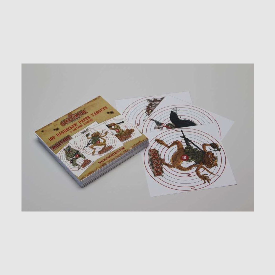 DaGrecker Cible en Papier 14×14 -Militaire, image 1 sur 3