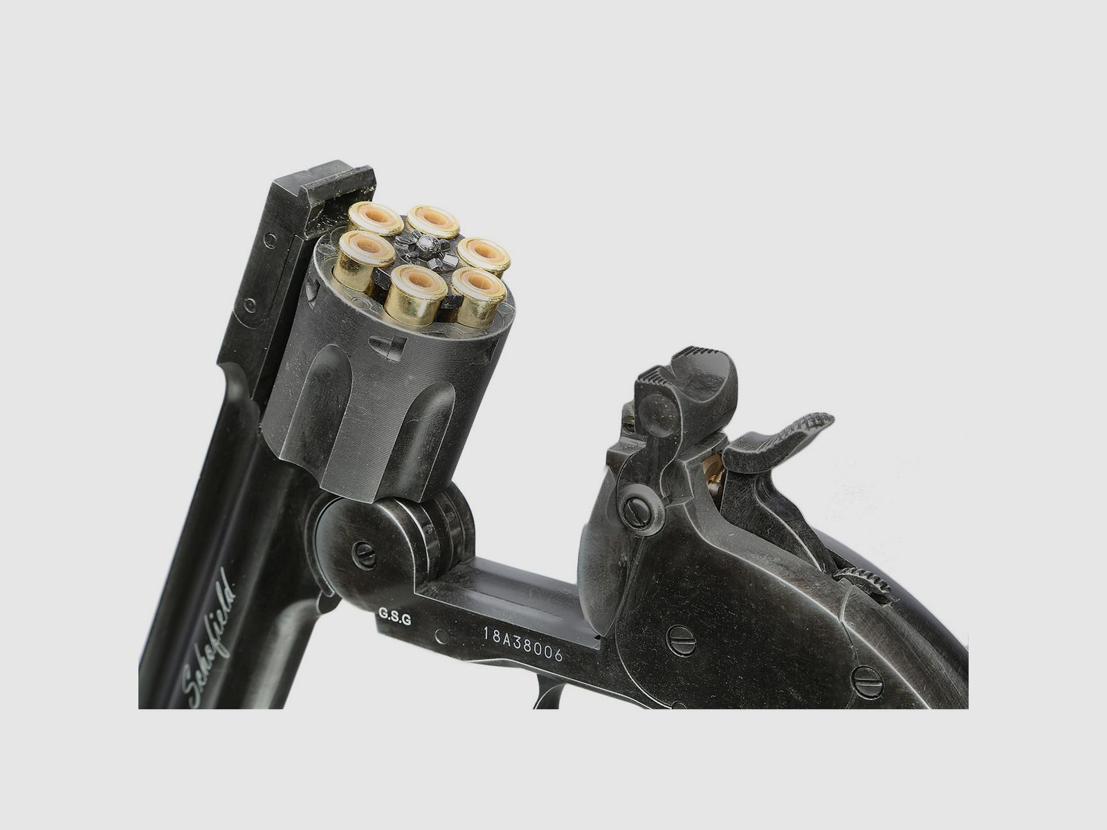 ASG Schofield 1877 6 Zoll CO2-Revolver Kal. 4,5 mm Diabolo + Stahl-BB - 4 Joule
