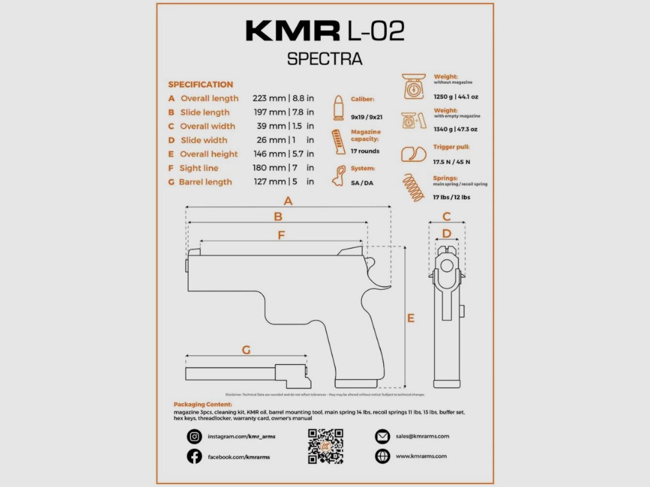 KMR L-02 SPECTRA OR / 9mm