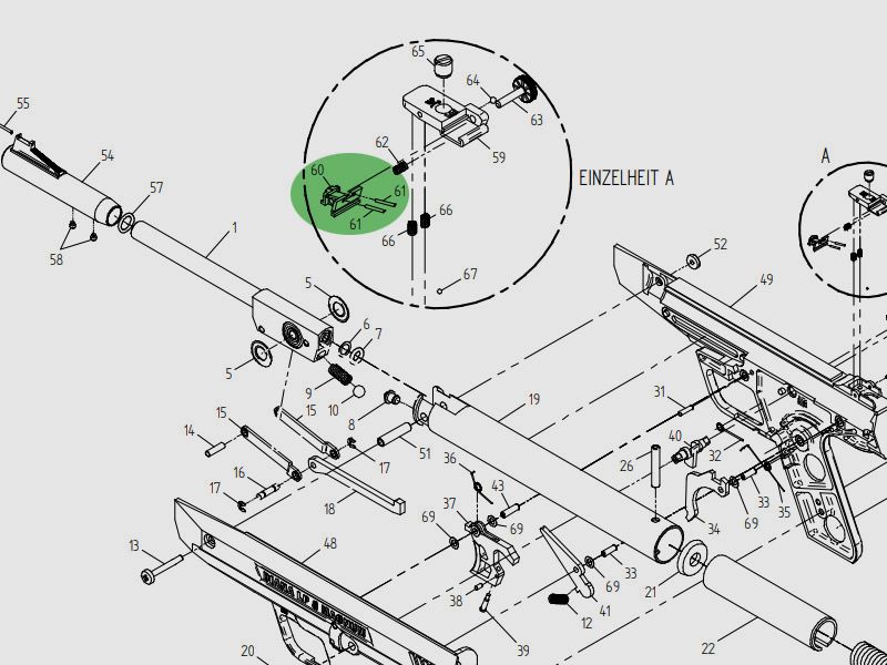 Kimmenscheibe mit Fiberoptik fĂĽr Luftpistole Diana LP8 Magnum, Ersatzteil