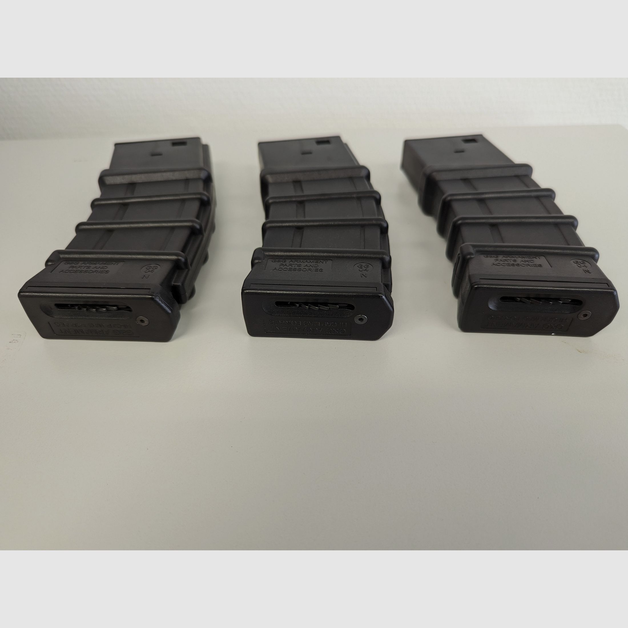3x Airsoft G&G AR15 / M4 / M16 Thermold Magazin Hi-Cap 450 Schuss schwarz