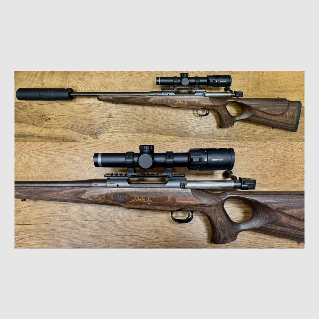 Mauser M12 calcio con Minox e silenziatore