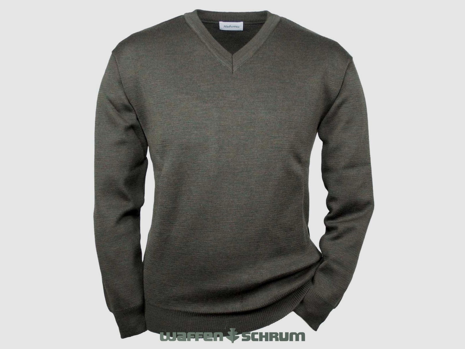 Hubertus Pullover V-Ausschnitt Oliv