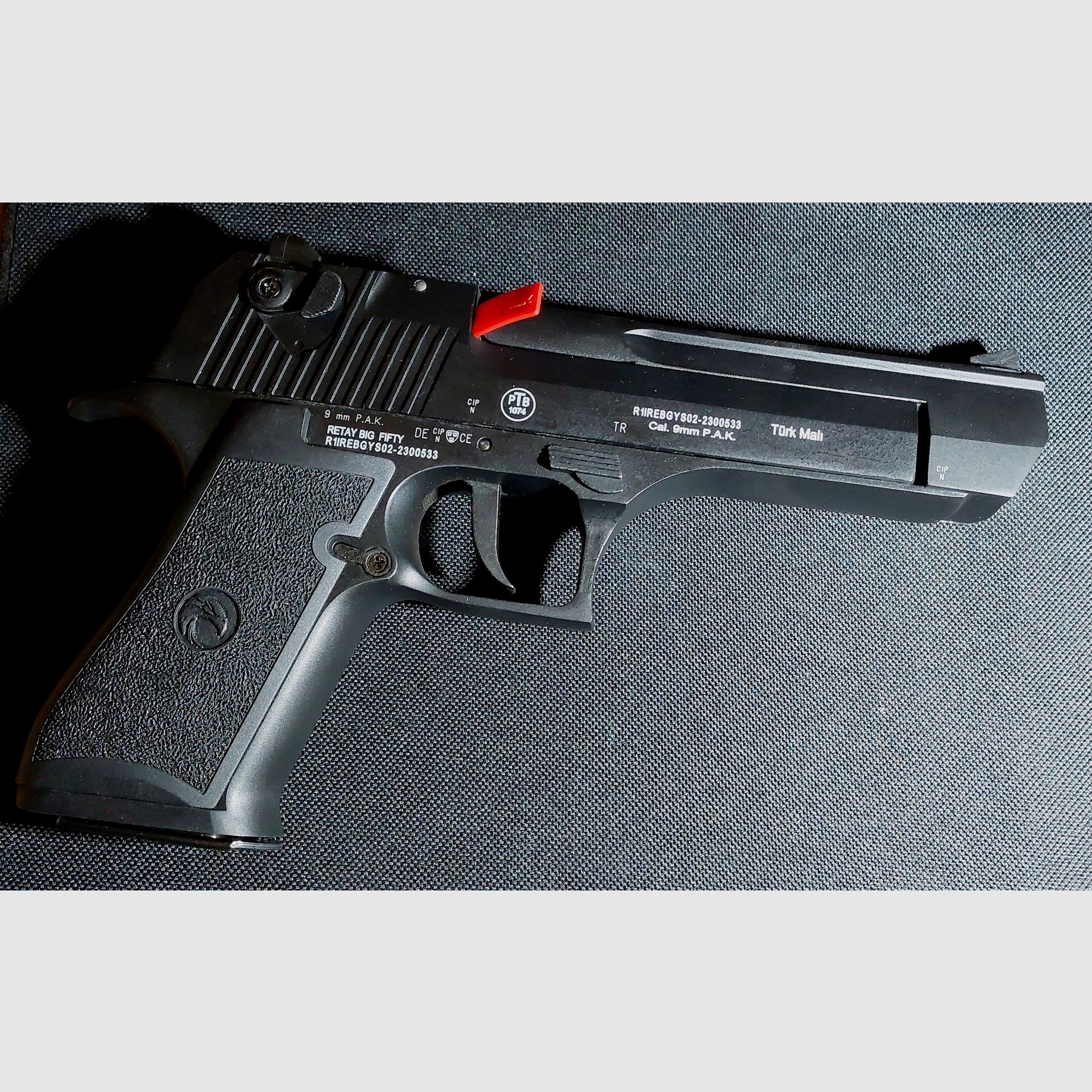 Retay Big Fifty Schreckschusspistole 9mm P.A.K. brüniert (PTB 1074)