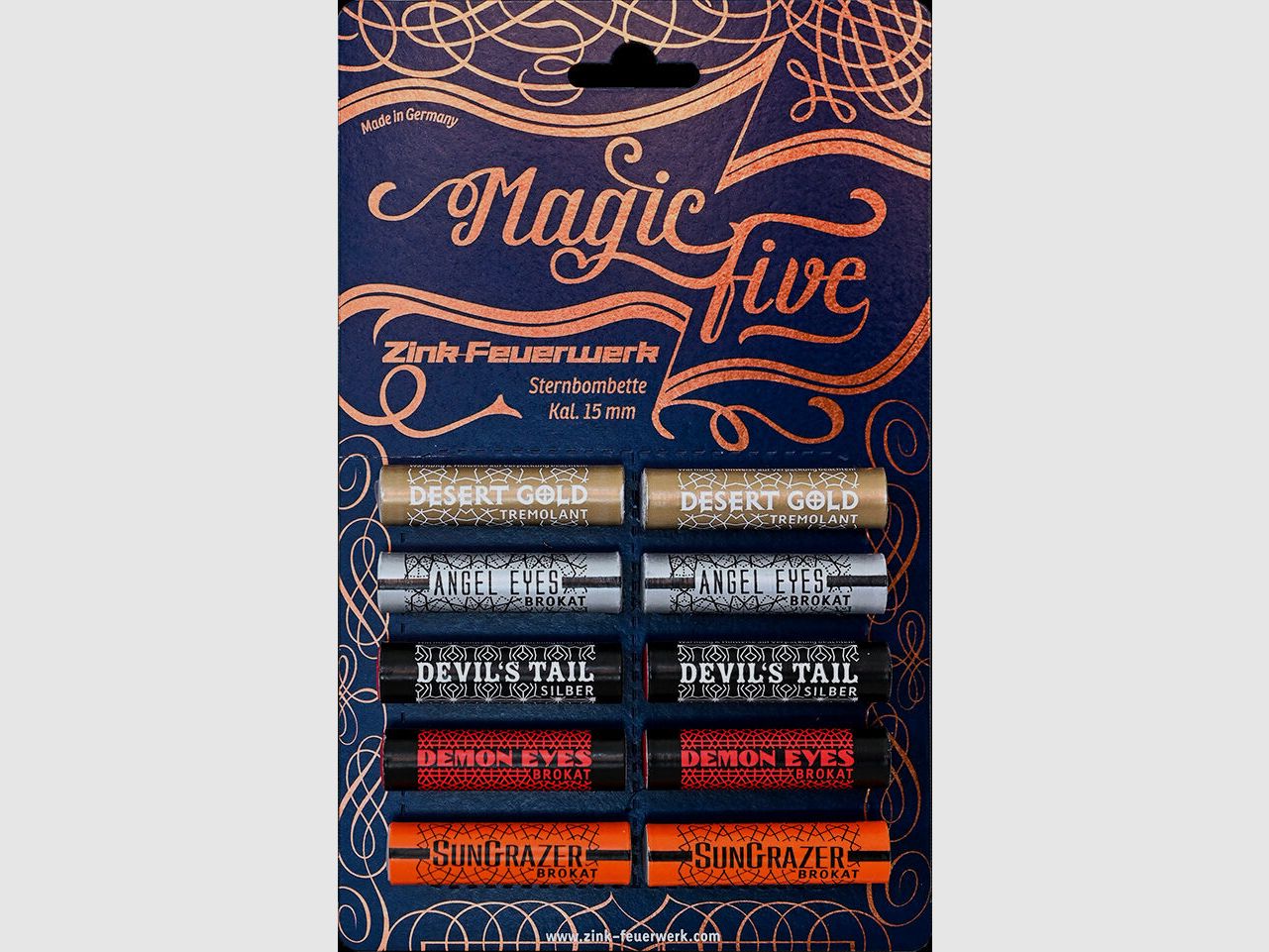 Pyrotechnics and signal effects of zinc 10-piece - 46-piece packs