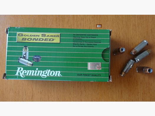 Remington 50 CARTUCHOS CAL. 40 S+W REMINGTON GOLDEN SABER BONDED HPJ 10,69 G - 165 GRS