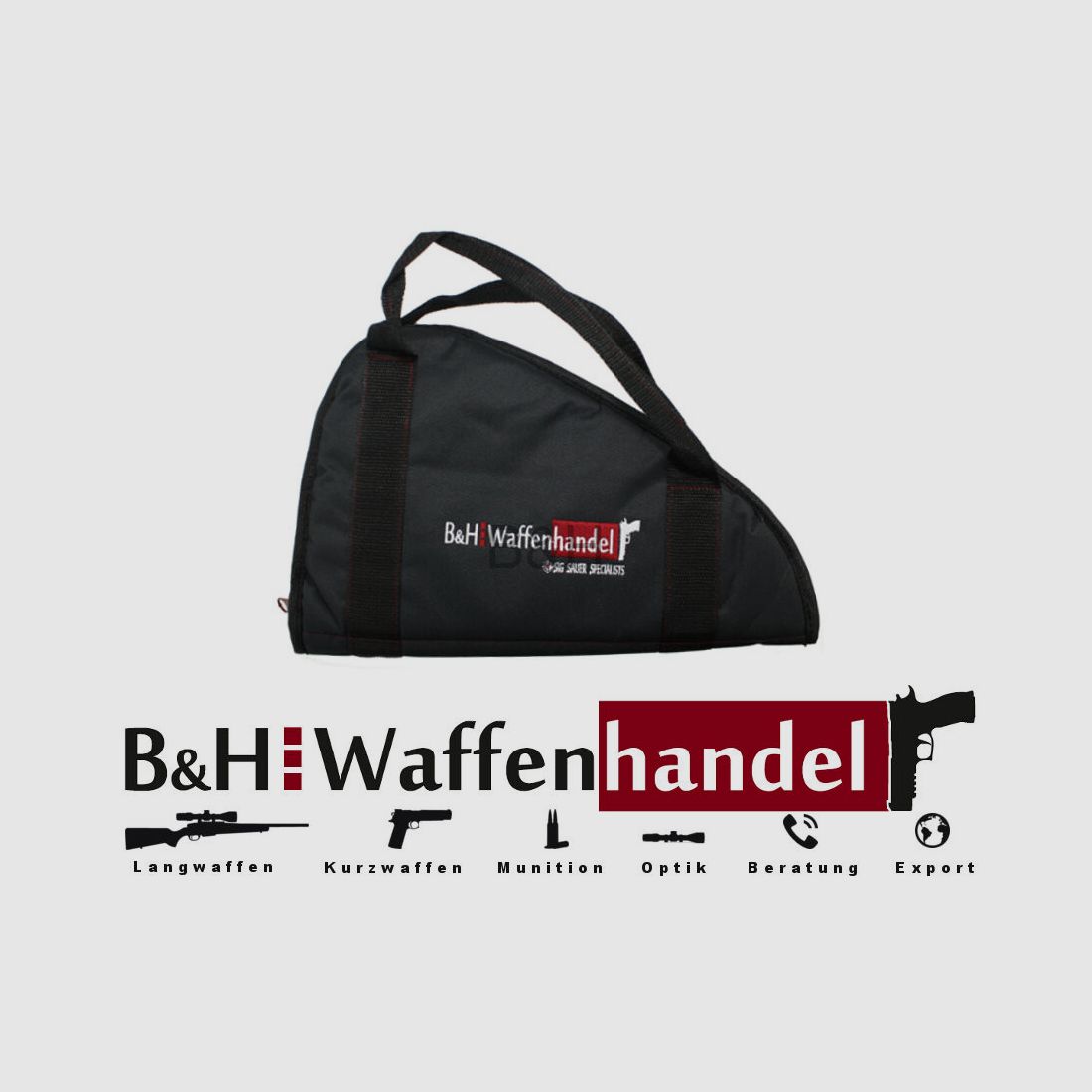 B&H KW-Futteral Tasche / Futteral für Pistole, Revolver abschließbar