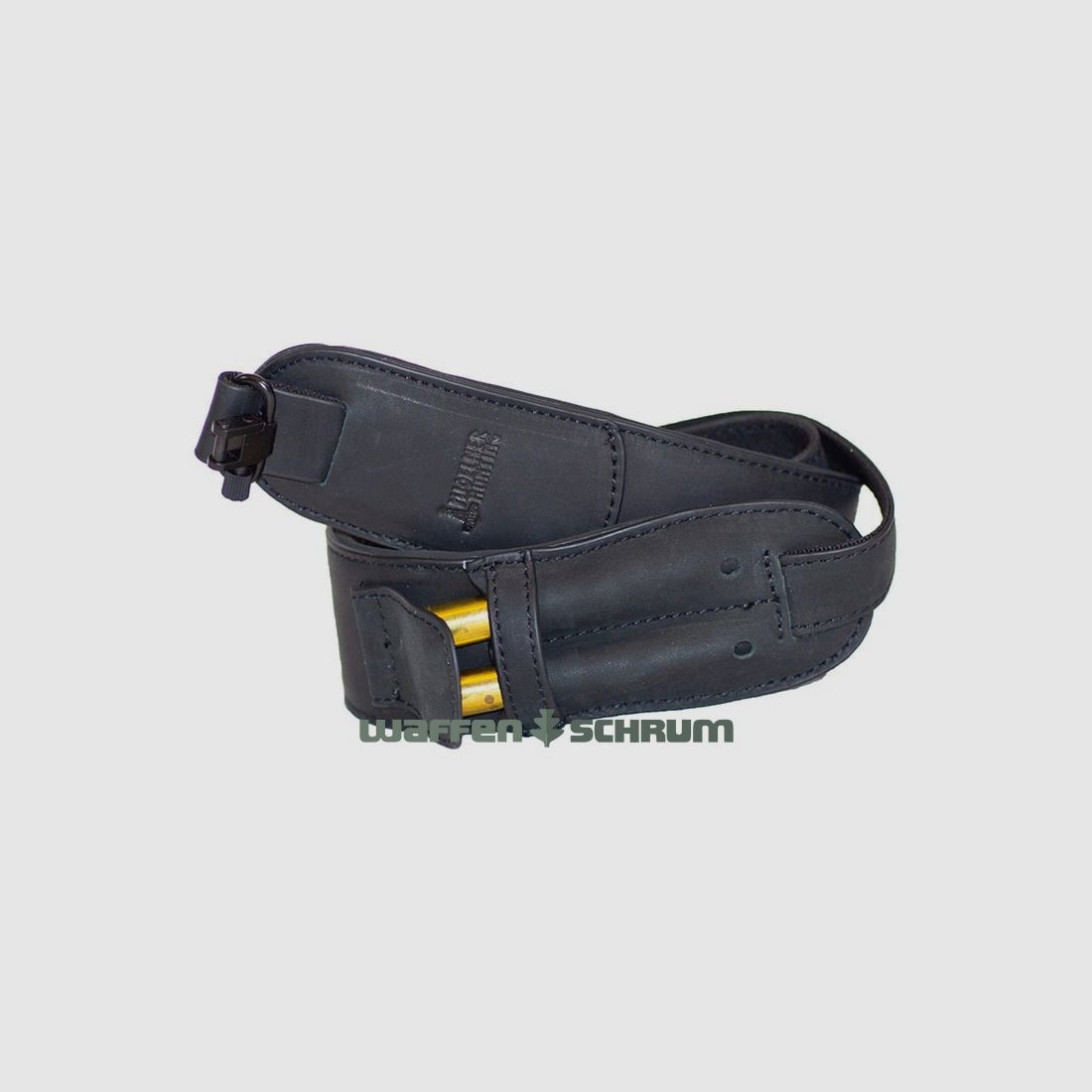 Mjoelner Hunting Rifle Sling Leather/Neoprene - black - including removable US sling swivel