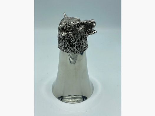 Jäger Becher aus Zinn – Bär – 13cm