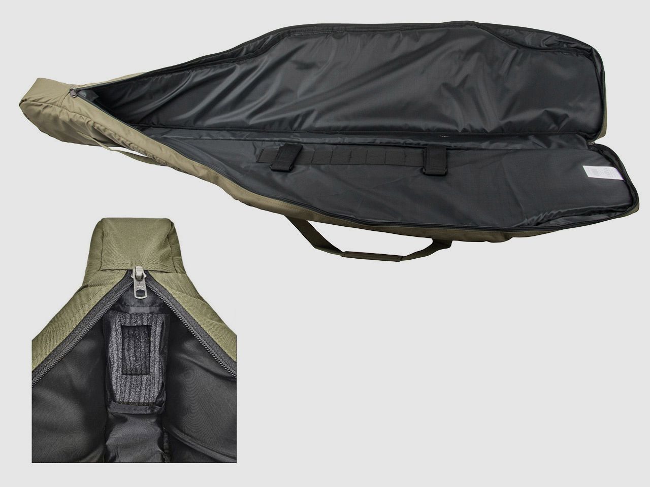 Gewehrfutteral Gewehrtasche Bergara 117 x 24 cm abschlieĂźbar Polyester Schutzpolsterung grĂĽn