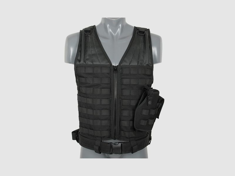 Lightweight MOLLE Tactical Vest - Black [8FIELDS]