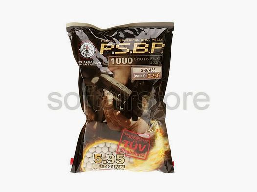 Perfect Airsoft BB`s 0.25g (1.000 Stück) diameter 5,95mm - Weiß