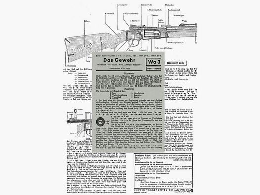 Nachdruck Wehrmacht Taschenkarte karabiner 98k von 1939