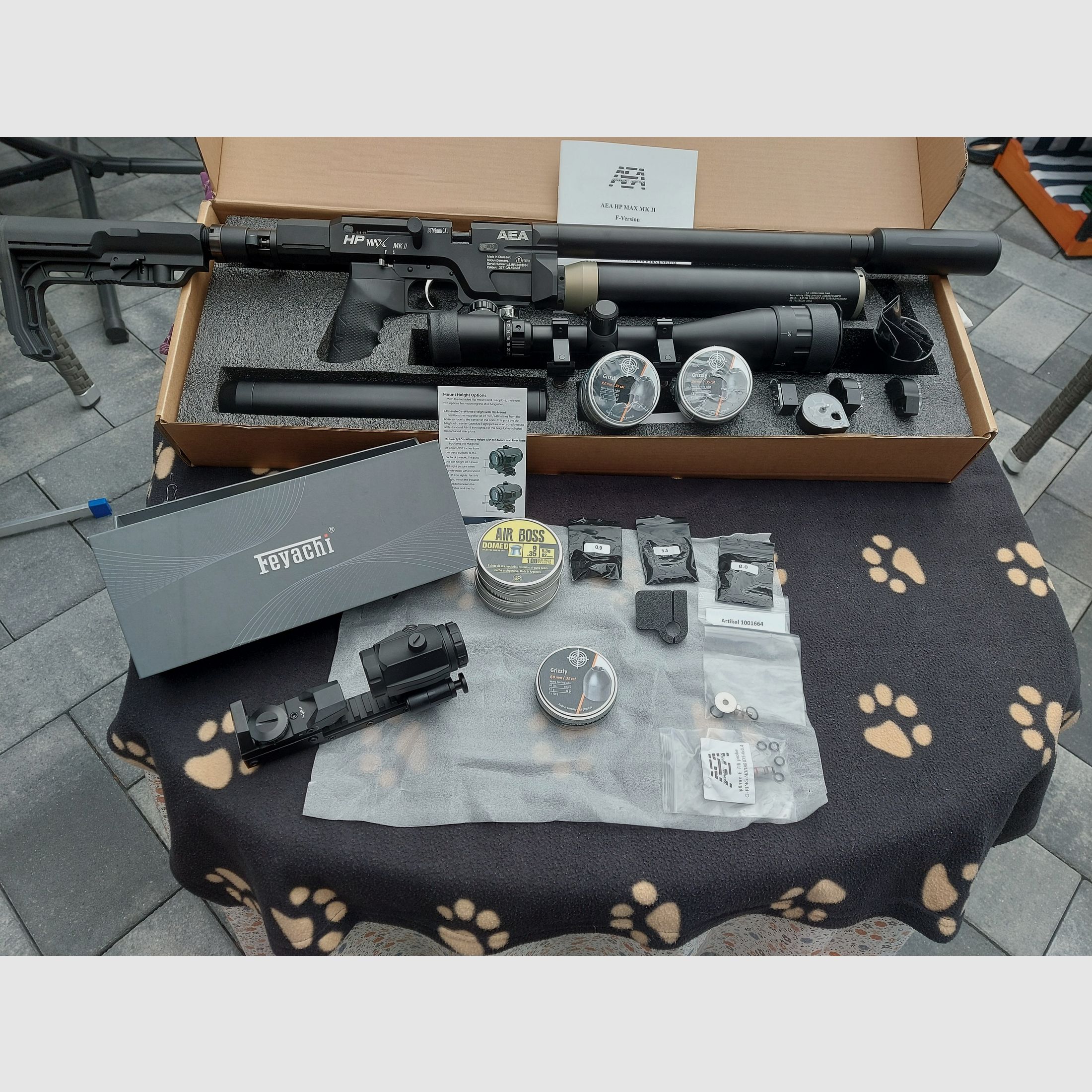 AEA HP Max MK2 9mm mit Schalldämpfer / Luftkompressor und Zubehör, Bild 2 von 6