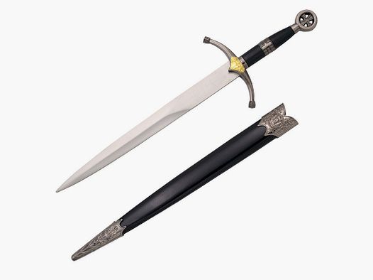 Medieval knight's dagger with sheath