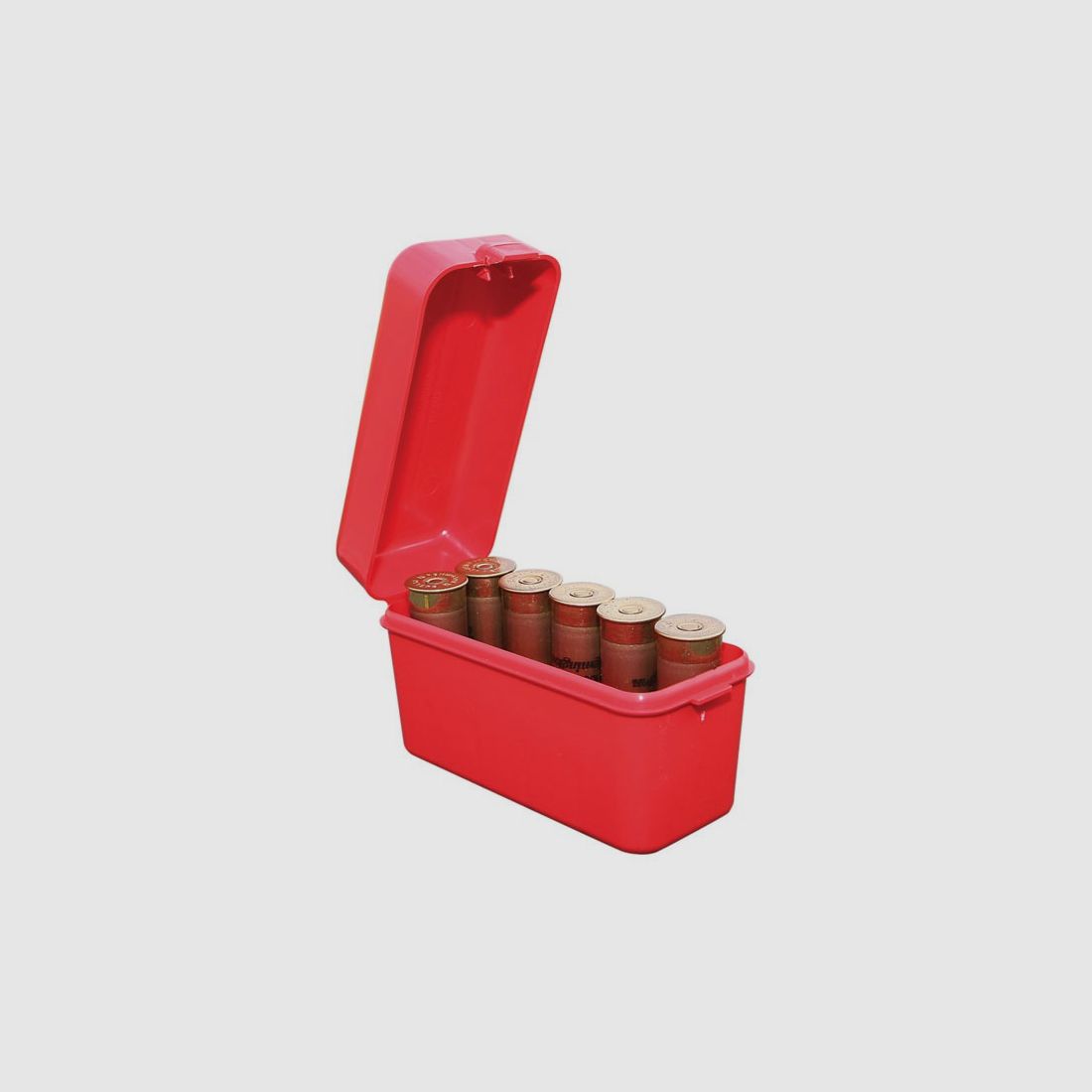 MTM Patronenbox S10-30 rot mit Klappdeckel f. 10 Schrotpatronen .12GA